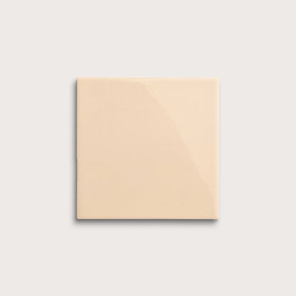 Latte ceramic tile, 6 by 6 inches, gloss finish