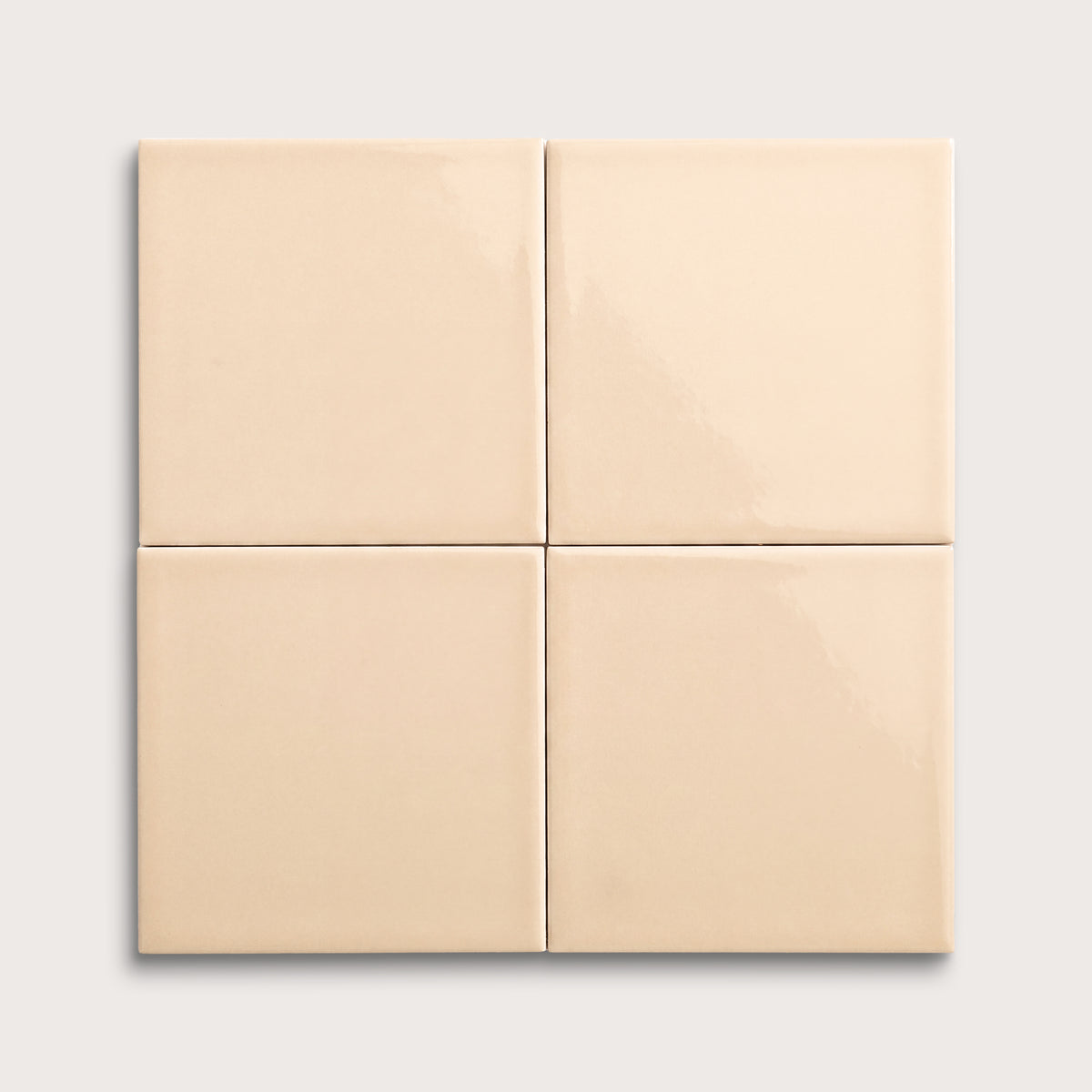 Latte ceramic tile, 8 by 8 inches, gloss finish