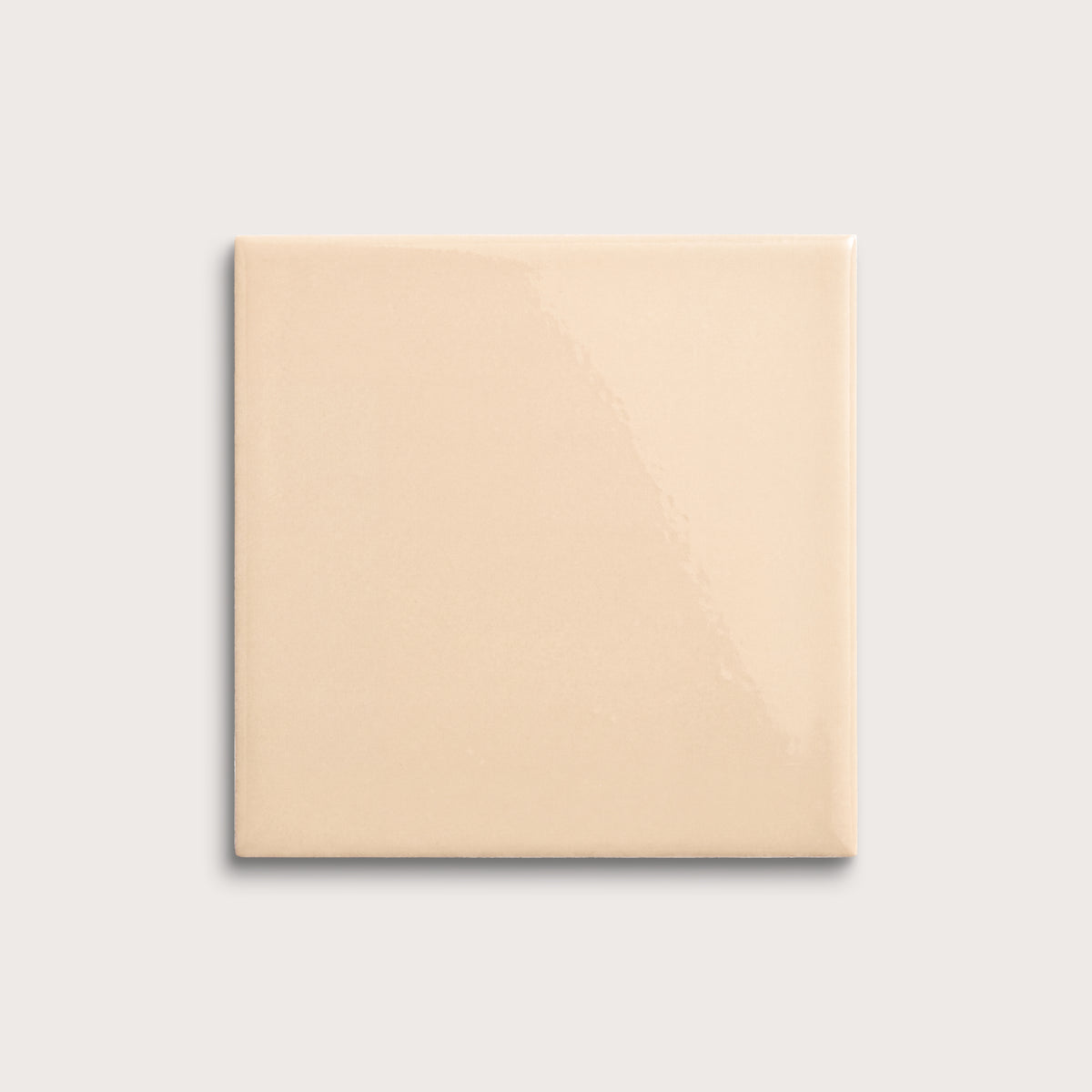 Latte ceramic tile, 8 by 8 inches, gloss finish