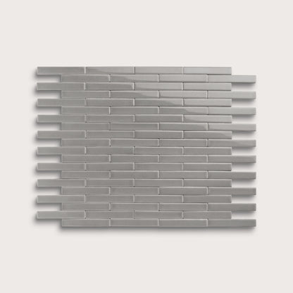 Lunar ceramic tile, 1 by 6 inch subway mosaic, gloss finish