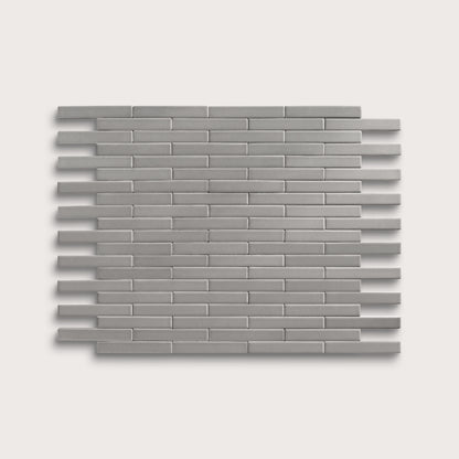 Lunar ceramic tile, 1 by 6 inch subway mosaic, matte finish