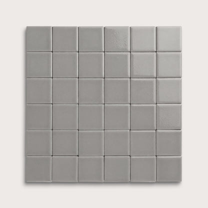 Lunar ceramic tile, 2 by 2 inch mosaic, gloss finish
