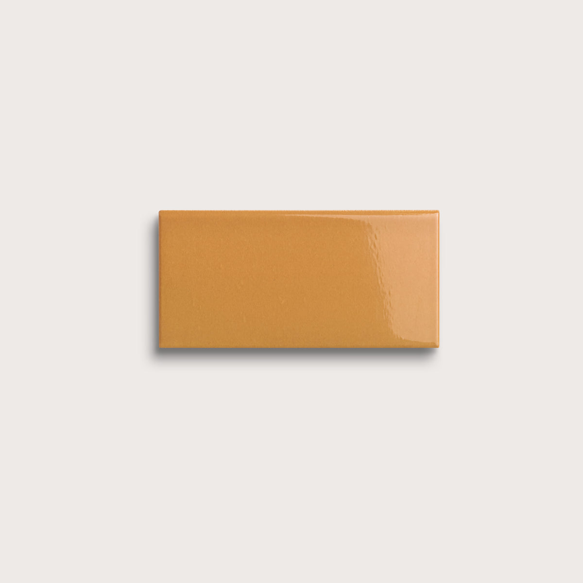 Marigold ceramic tile sample, gloss finish