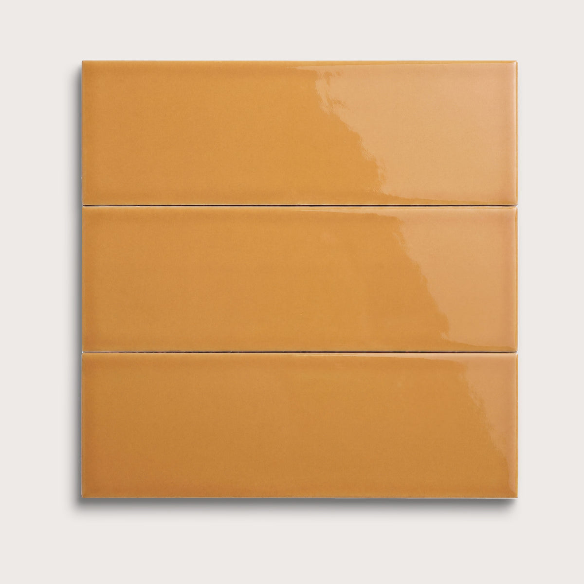 Marigold ceramic tile, 4 by 12 inches, gloss finish
