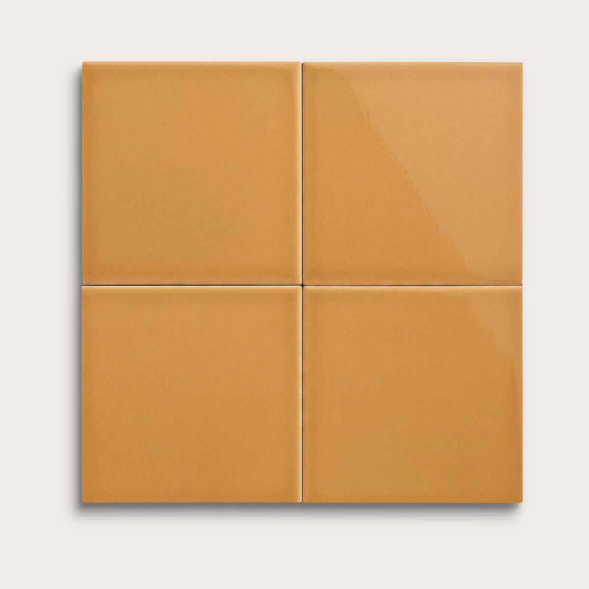 Marigold ceramic tile, 6 by 6 inches, gloss finish