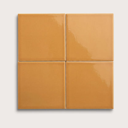 Marigold ceramic tile, 8 by 8 inches, gloss finish