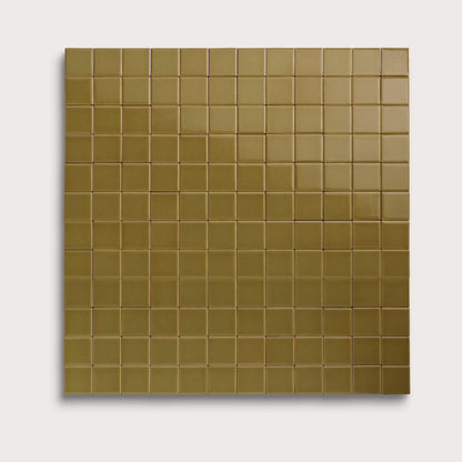 Meadow ceramic tile, 2 by 2 inch mosaic, gloss finish