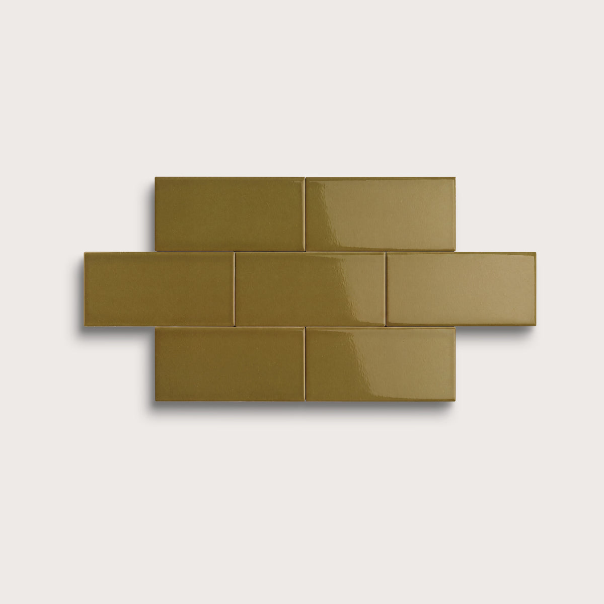 Meadow ceramic tile, 2 by 4 inches, gloss finish