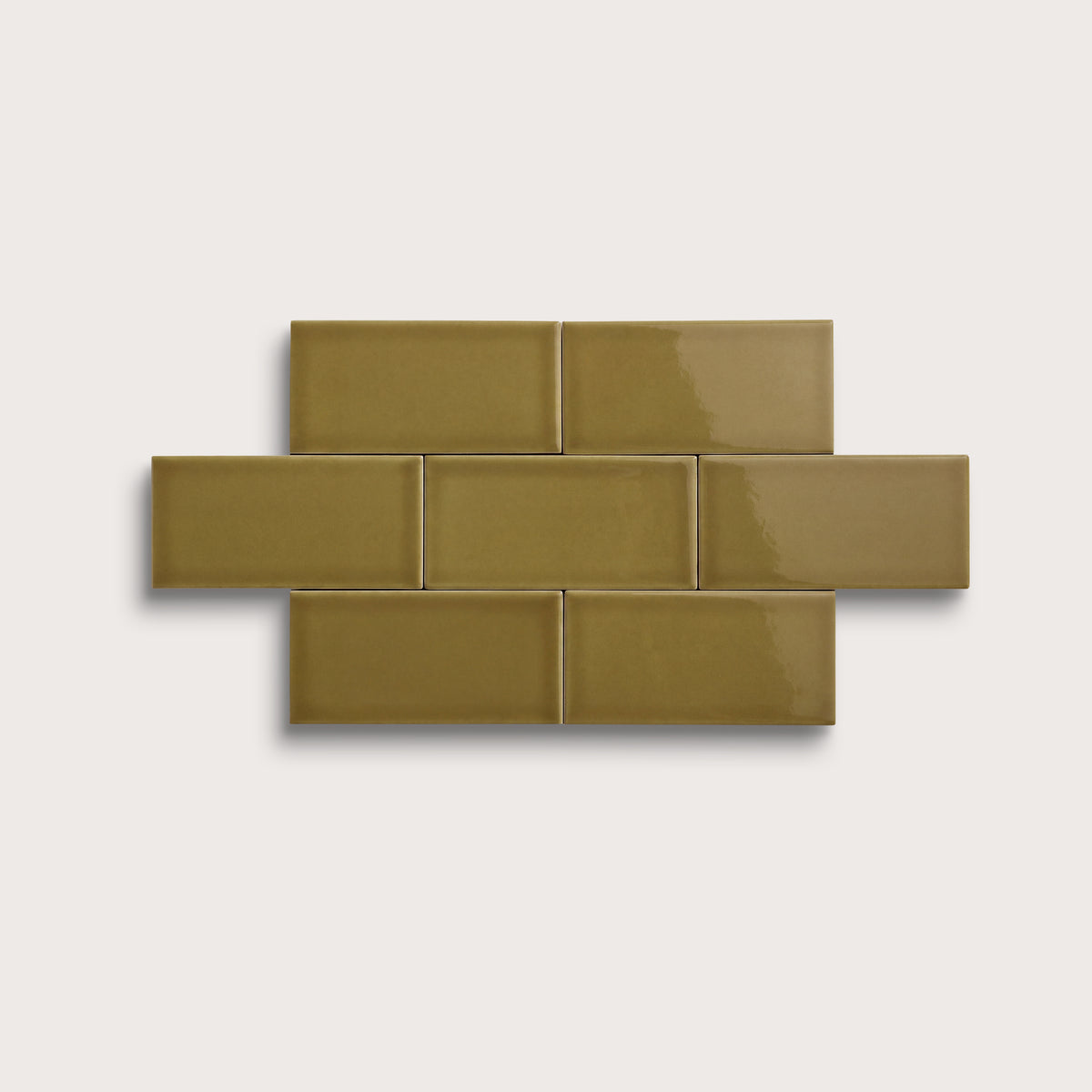 Meadow ceramic tile, 3 by 6 inches, gloss finish