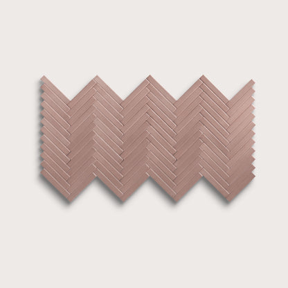 Magic Carpet ceramic tile, 1 by 6 inch herringbone mosaic, matte finish