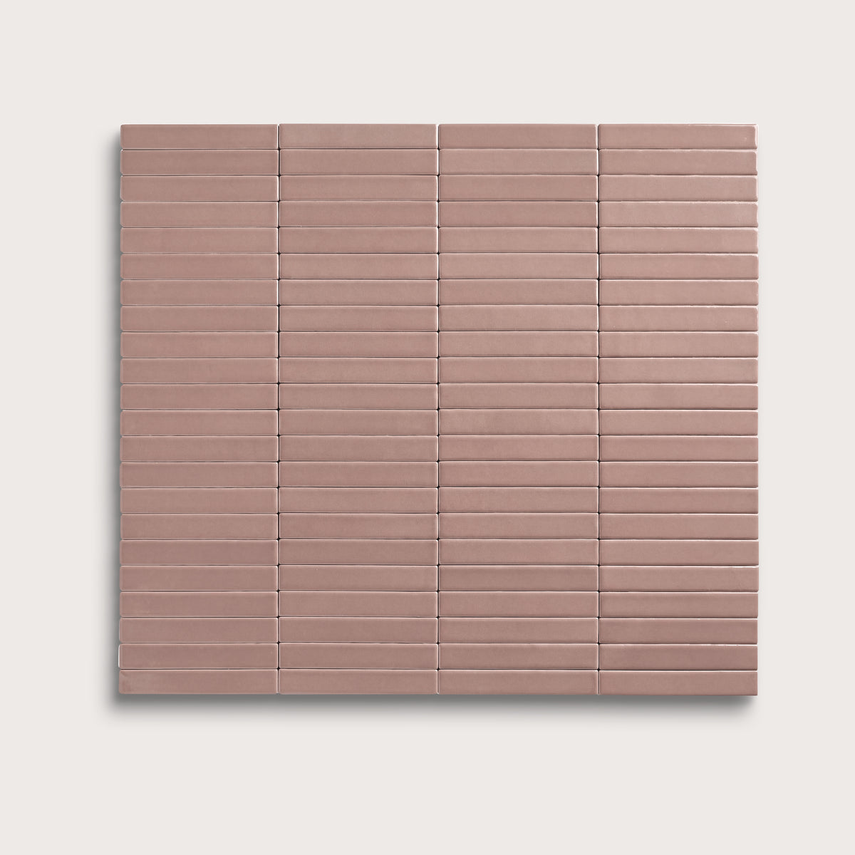 Magic Carpet ceramic tile, 1 by 6 inch stacked mosaic, matte finish