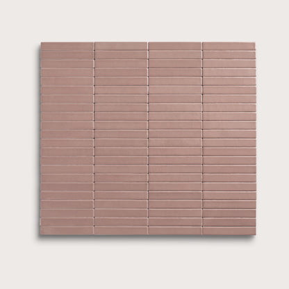 Magic Carpet ceramic tile, 1 by 6 inch stacked mosaic, matte finish