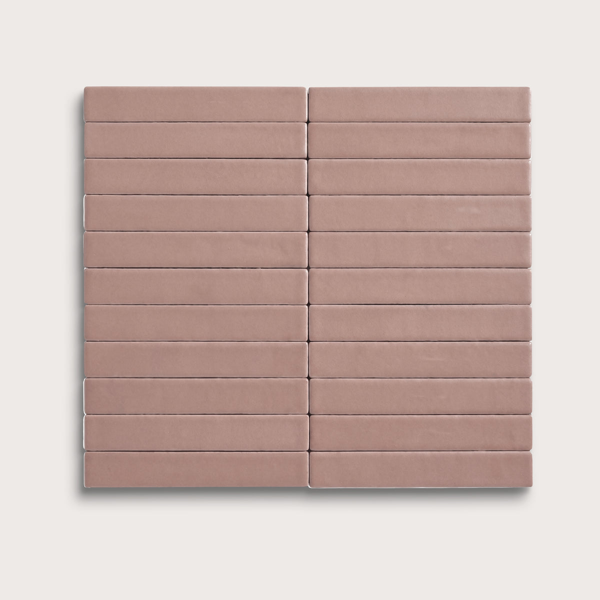 Magic Carpet ceramic tile, 1 by 6 inch stacked mosaic, matte finish
