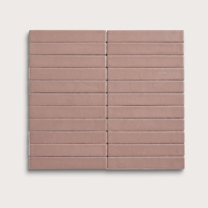 Magic Carpet ceramic tile, 1 by 6 inch stacked mosaic, matte finish
