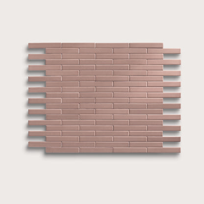 Magic Carpet ceramic tile, 1 by 6 inch subway mosaic, matte finish