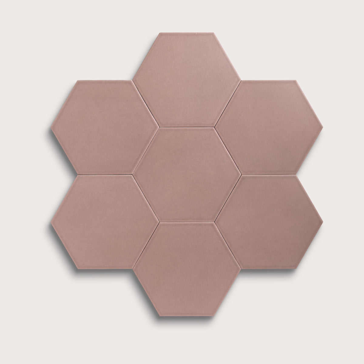 Magic Carpet ceramic tile, 8 inch hex, matte finish