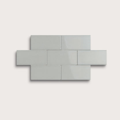 Misty ceramic tile, 2 by 4 inches, gloss finish