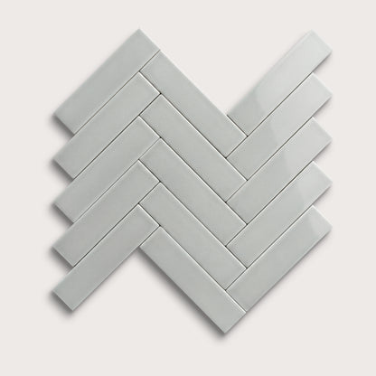 Misty ceramic tile, 2 by 8 inches, gloss finish
