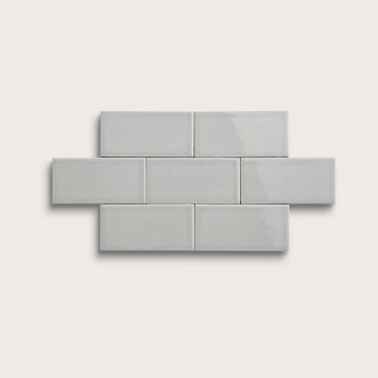 Misty ceramic tile, 3 by 6 inches, gloss finish