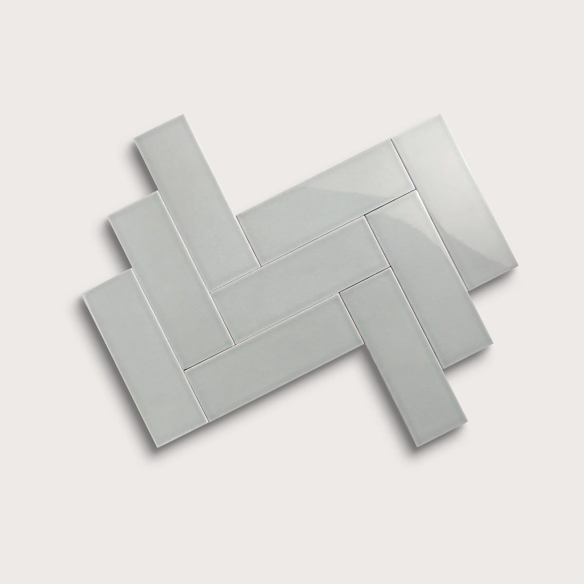 Misty ceramic tile, 4 by 12 inches, gloss finish