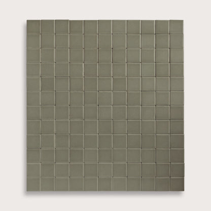 Moss ceramic tile, 2 by 2 inch mosaic, matte finish