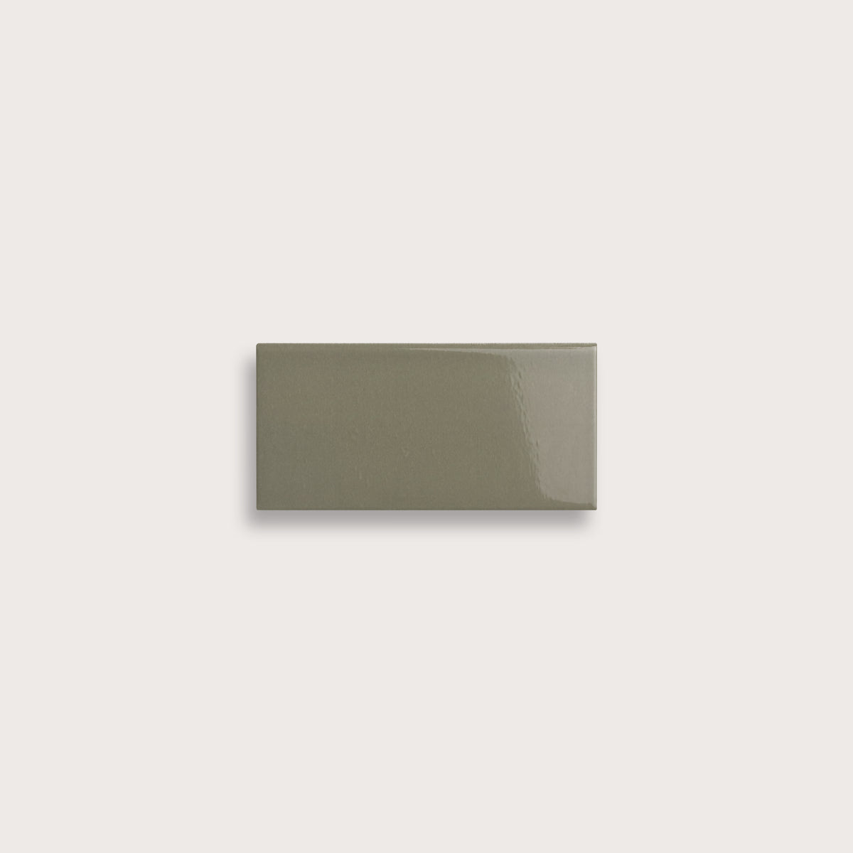 Moss ceramic tile sample, gloss finish
