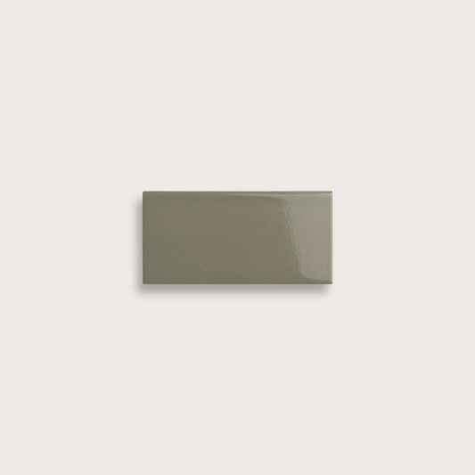 Moss ceramic tile sample, gloss finish