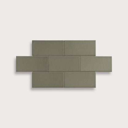 Moss ceramic tile, 2 by 4 inches, matte finish