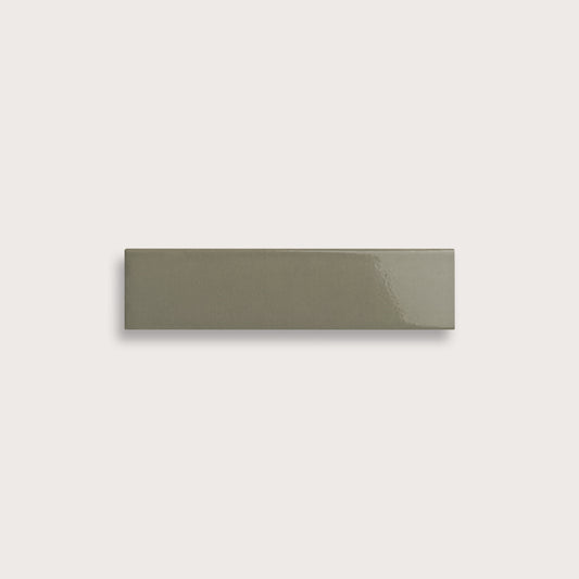 Moss ceramic tile, 2 by 8 inches, gloss finish