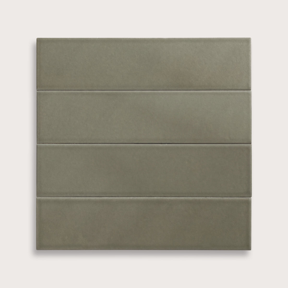 Moss ceramic tile, 3 by 12 inches, matte finish