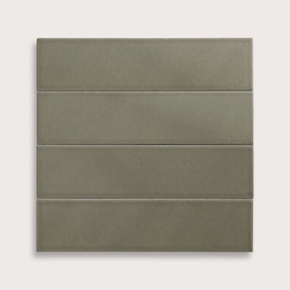Moss ceramic tile, 3 by 12 inches, matte finish