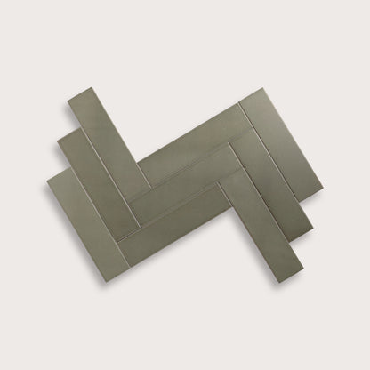 Moss ceramic tile, 3 by 12 inches, matte finish