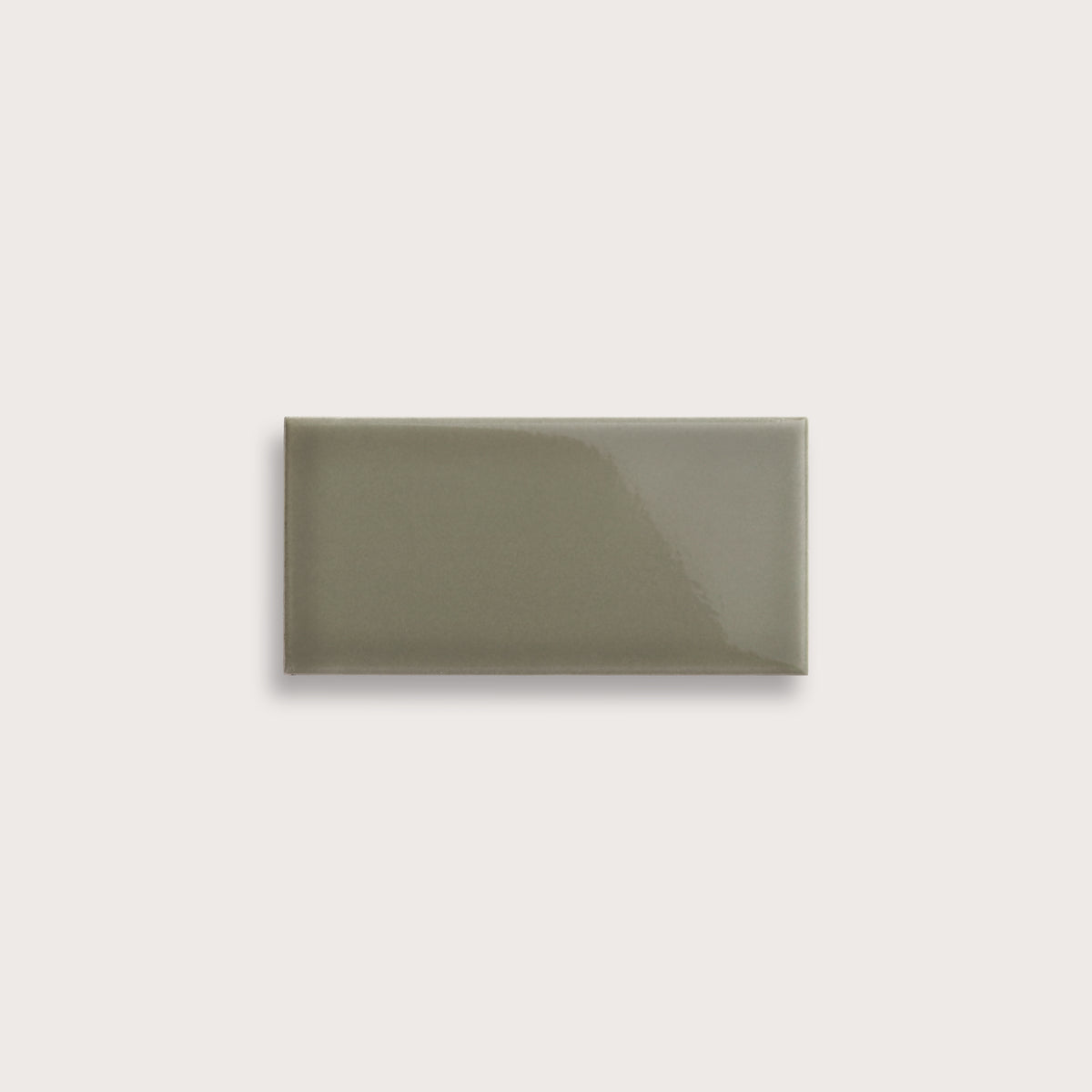 Moss ceramic tile, 3 by 6 inches, gloss finish