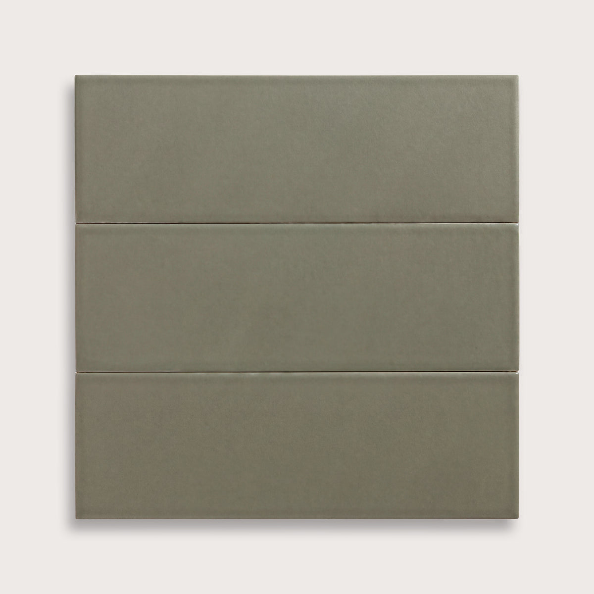 Moss ceramic tile, 4 by 12 inches, matte finish