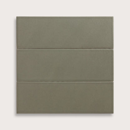 Moss ceramic tile, 4 by 12 inches, matte finish
