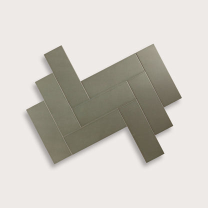 Moss ceramic tile, 4 by 12 inches, matte finish