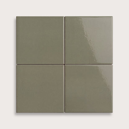 Moss ceramic tile, 4 by 4 inches, gloss finish