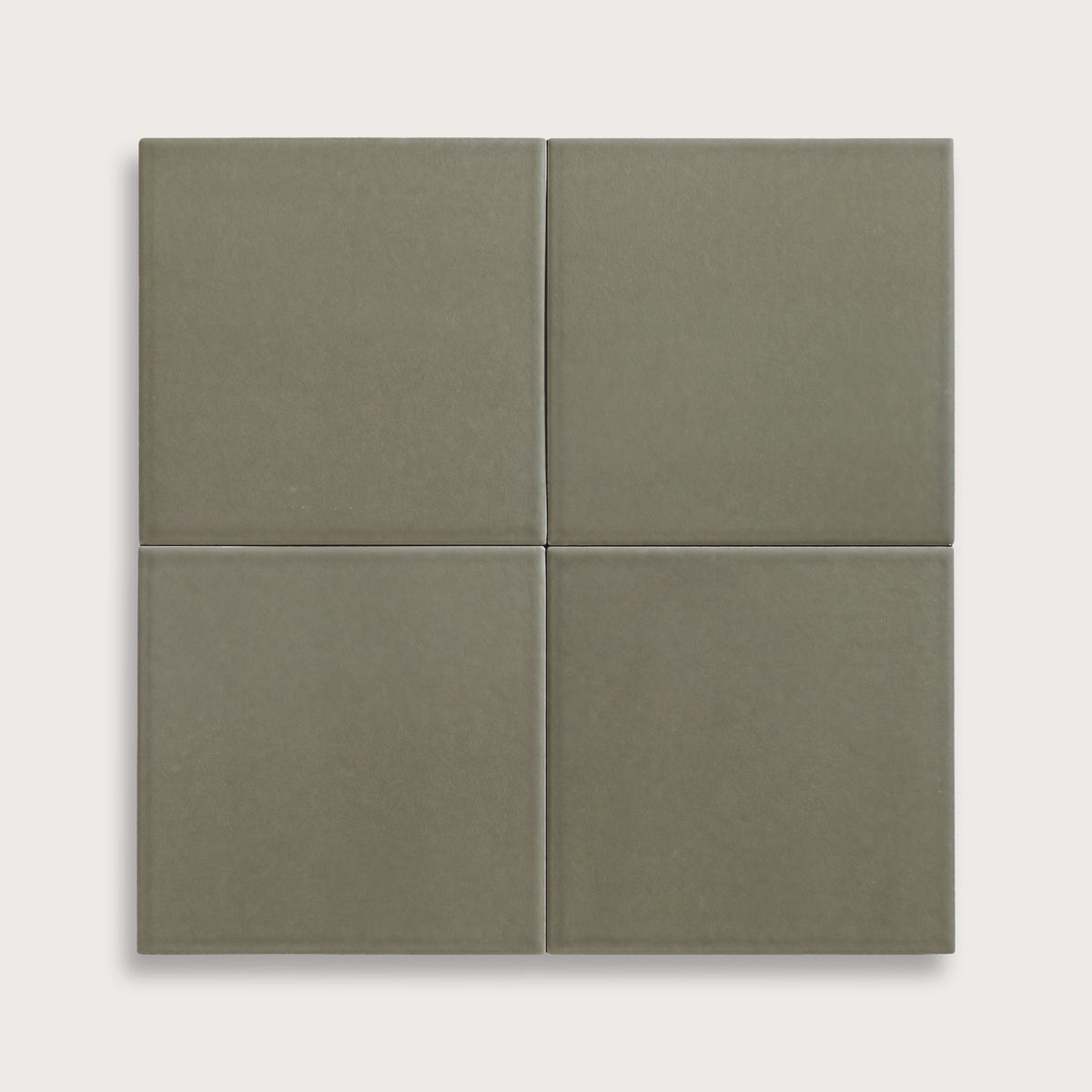 Moss ceramic tile, 6 by 6 inches, matte finish