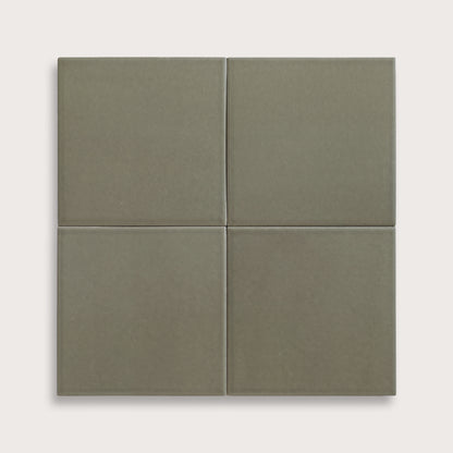 Moss ceramic tile, 6 by 6 inches, matte finish
