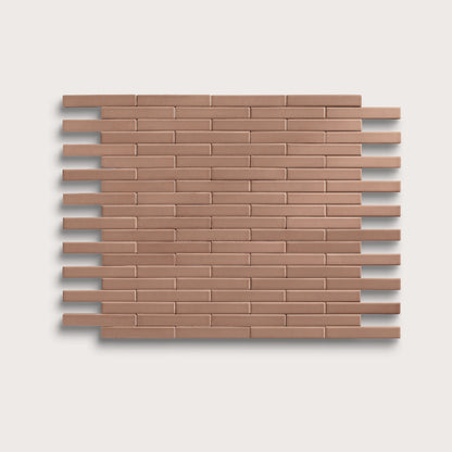 Petal ceramic tile, 1 by 6 inch subway mosaic, matte finish