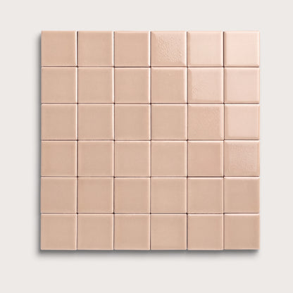 Petal ceramic tile, 2 by 2 inch mosaic, gloss finish