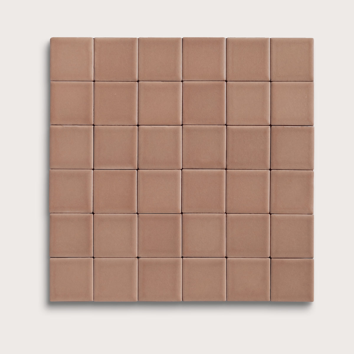 Petal ceramic tile, 2 by 2 inch mosaic, matte finish