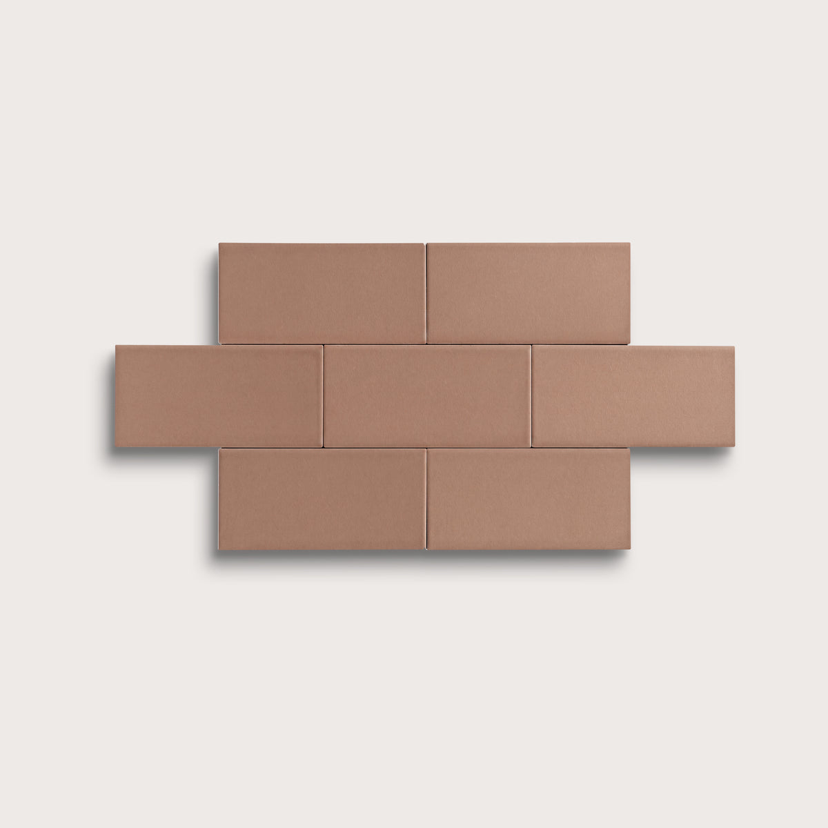 Petal ceramic tile, 2 by 4 inches, matte finish