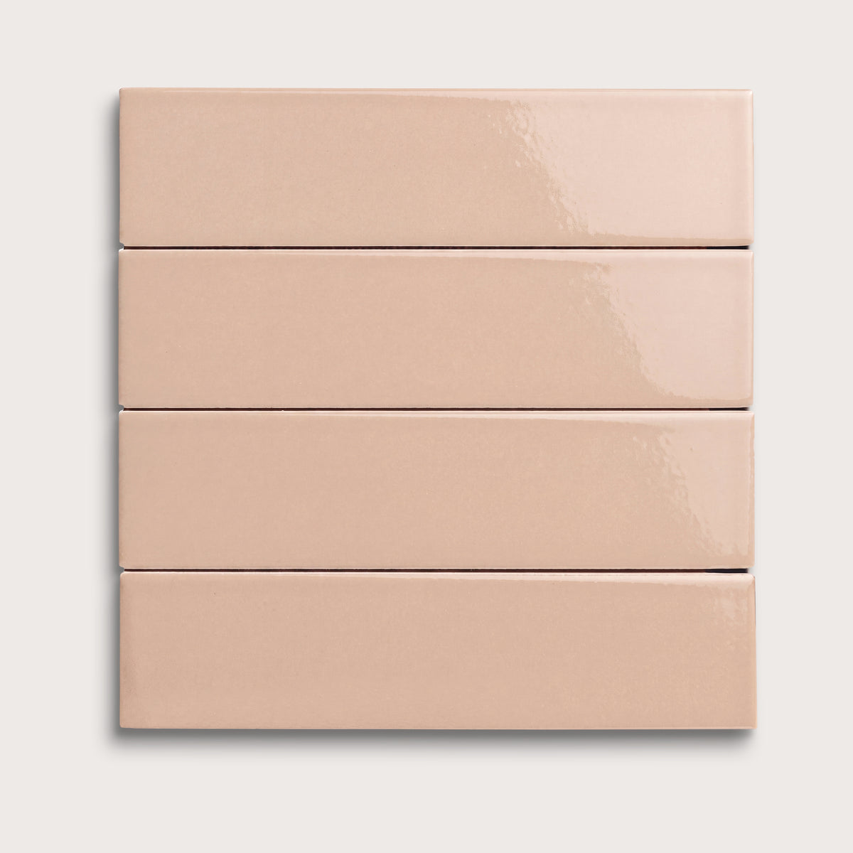 Petal ceramic tile, 2 by 8 inches, gloss finish