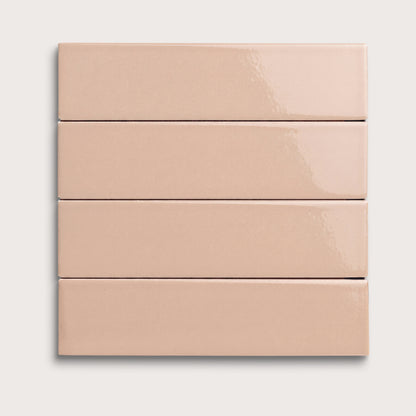 Petal ceramic tile, 2 by 8 inches, gloss finish