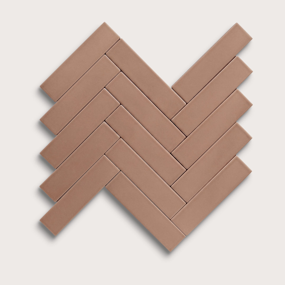 Petal ceramic tile, 2 by 8 inches, matte finish