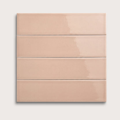 Petal ceramic tile, 3 by 12 inches, gloss finish