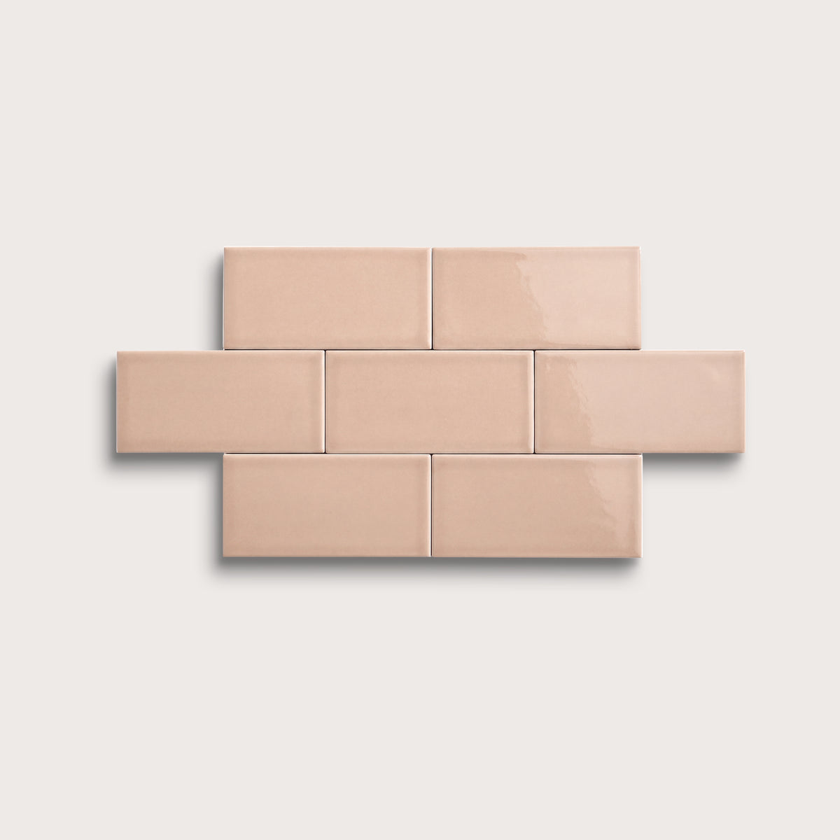 Petal ceramic tile, 3 by 6 inches, gloss finish