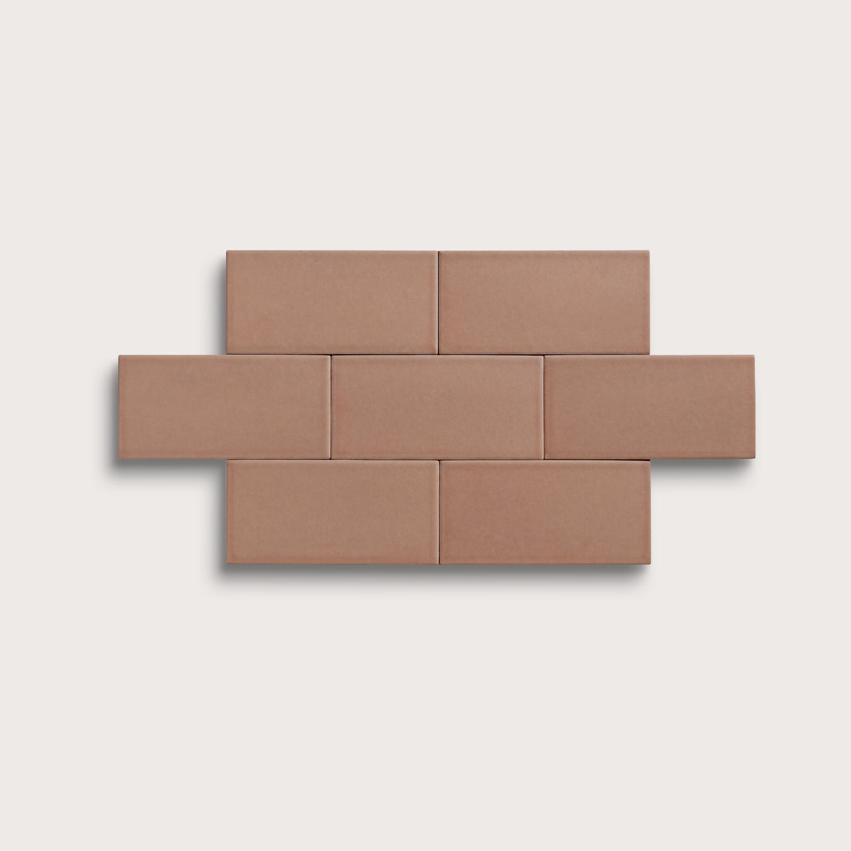 Petal ceramic tile, 3 by 6 inches, matte finish