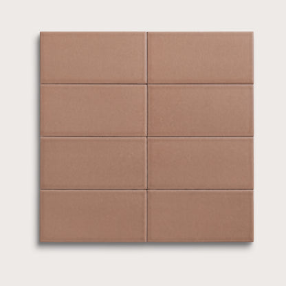 Petal ceramic tile, 3 by 6 inches, matte finish